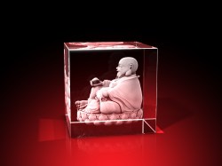 Lachender Buddha - Würfel (80 x 80 x 80) – GLASFOTO.COM